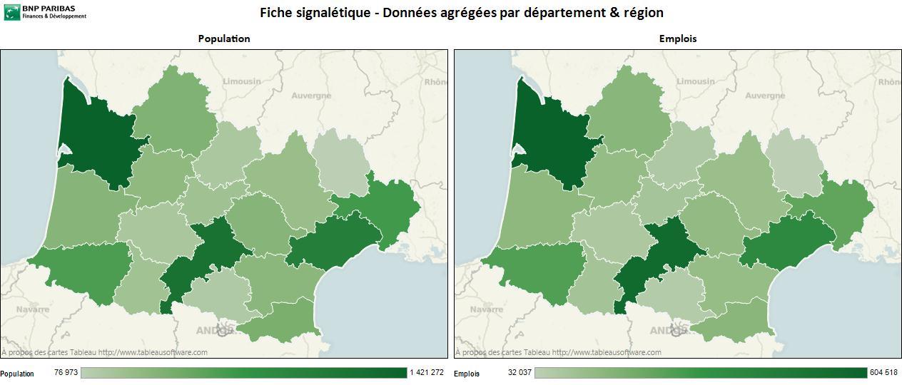 Map of banking regions in France