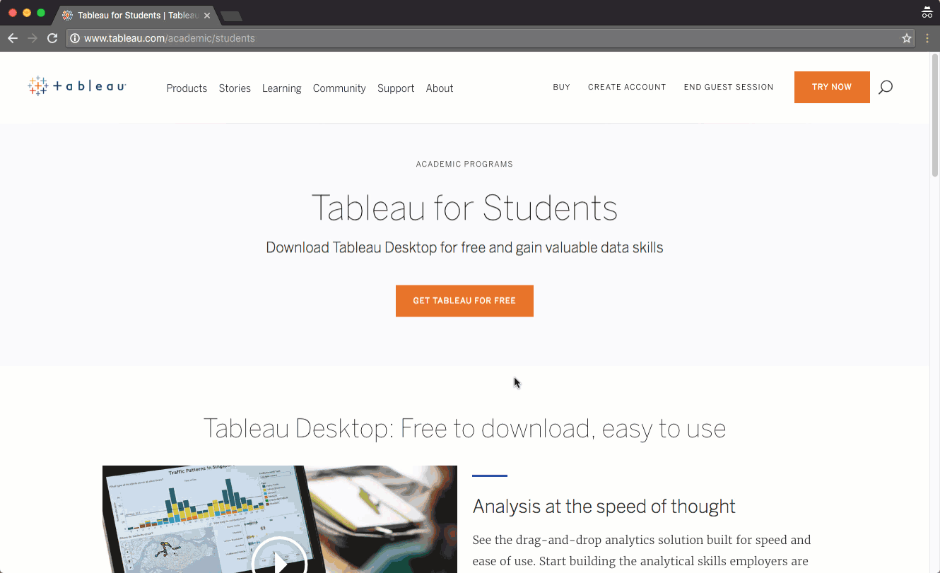 tableau free download students