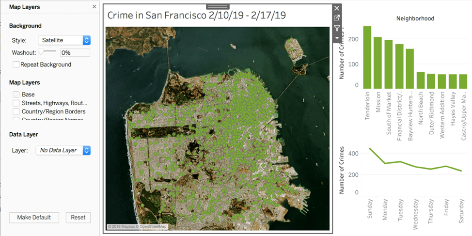 Vector map of San Francisco