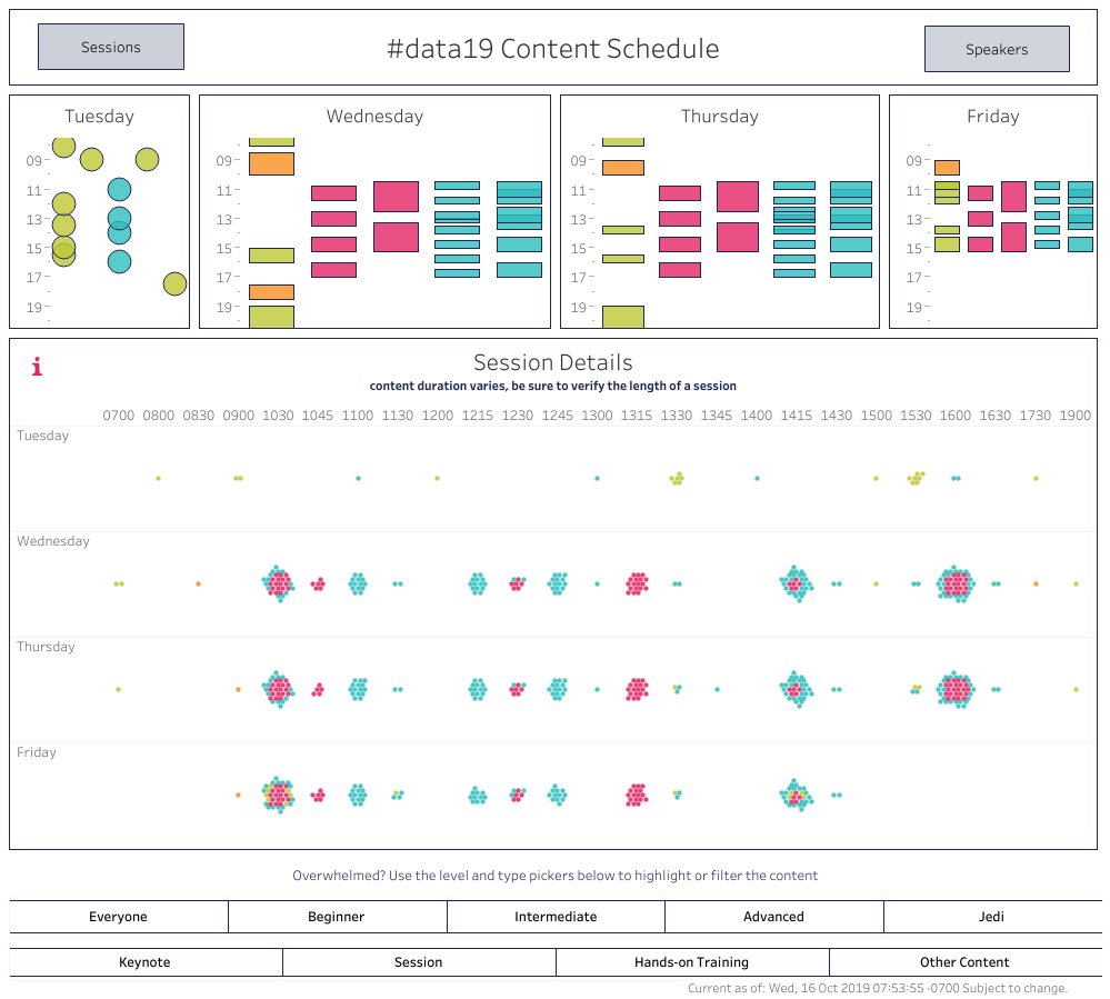 Viz your Tableau Conference schedule in 3 steps