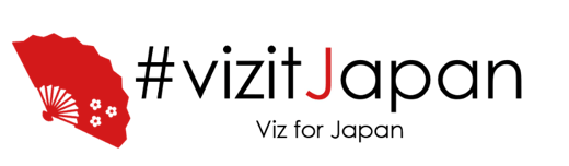 #vizitJapan ロゴ (薄色背景用)