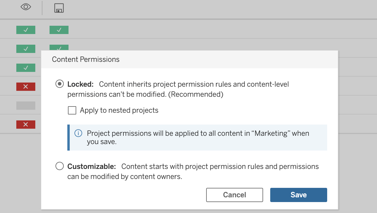 Content permissions in Tableau 2020.1