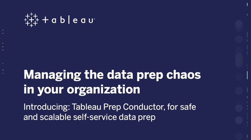 瀏覽至 Whitepaper: Managing the data prep chaos in your organization