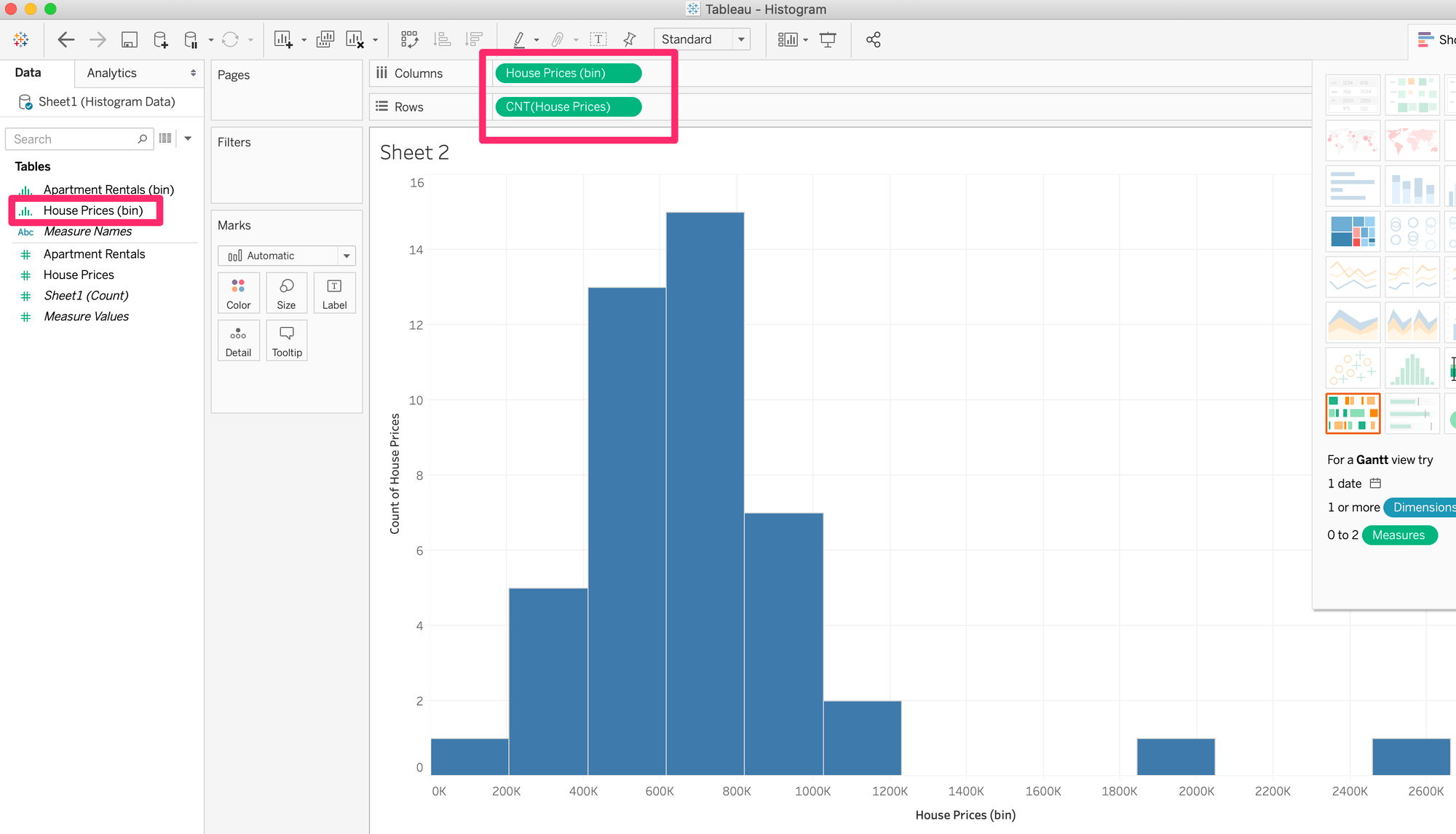 Comment créer un histogramme